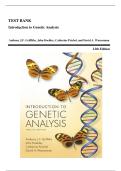 Test Bank for Introduction to Genetic Analysis 12th Edition &lpar;Griffiths&comma; Doebley&comma; Peichel & Wassarman&rpar; &ndash; Updated 2026&sol;2027 &vert; Complete Chapters &vert; Questions&comma; Answers & Rationales &vert; PDF