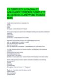KY PROPERTY & CASUALTY INSURANCE VERIFIED COMPLETE QUESTIONS & ANSWERS PASSED 100&percnt;