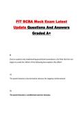 FIT BCBA Mock Exam Latest Update Questions And Answers Graded A&plus;
