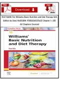 TEST BANK For Williams Basic Nutrition and Diet Therapy 16th Edition by Staci Nix&comma; &vert;&vert;ISBN&colon; 9780323653763&comma; Chapter 1-23 &vert;&vert; All Chapters Covered&comma; 