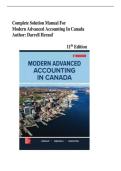 Complete Solution Manual for Modern Advanced Accounting In Canada&comma; 11th Edition by Darrell Herauf&vert;Latest 2026
