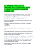 NJ PROPERTY & CASUALTY INSURANCE EXAM SET QUESTIONS & VERIFIED CORRECT ANSWERS PASSED 100&percnt;
