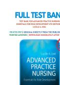 Test Bank For Advanced Practice Nursing&colon; Essentials for Role Development 4th Edition by Lucille A Joel 9780803660441 Chapter 1-30 Complete Guide