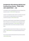 Straighterline Microbiology BIO250 Final  Proctored Exam Review &ndash; DONE APRIL  2025 &lpar;QUESTIONS 1 &ndash; 60&rpar;