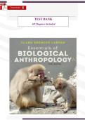 Essentials of Biological Anthropology &lpar;Larsen&comma; 5th Edition&rpar; &ndash; Verified Test Bank &vert; Human Evolution&comma; Genetics&comma; Primatology&comma; Fossil Record & Exam‑Style Questions