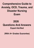 Comprehensive Guide to Anxiety&comma; OCD&comma; Trauma & Disaster Nursing &ndash; Study & Review PDF
