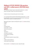 Hallmark STUDY ISB BSN 206 questions  and 100&percnt; verified answers 2025&sol;2026 latest  update  