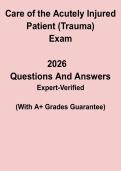 Care of the Acutely Injured Patient &lpar;Trauma&rpar; &ndash; Study Guide & Clinical Review PDF