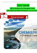 Chemistry for Changing Times 15th Edition Test Bank &ndash; Hill &vert; All Chapters 1-21