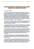 AICE MARINE SCIENCE REVIEW QUESTIONS AND CORRECT ANSWERS 100&percnt; VERIFIED 2026 UPDATE&excl;&excl;