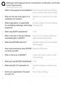 Radiologic and Imaging Sciences &sol; Accreditation&comma; Certification & Professional Organizations &sol; Exam Prep 2025 &sol; Score 100&percnt; Study Guide & Test Bank