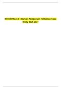 NR 509 Week 6 I-Human Assignment Reflection Case Study 2026-2027