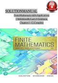 Solution Manual for Finite Mathematics and Its Applications &lpar;13th Edition&rpar; &ndash; Larry J&period; Goldstein &ndash; Full Solutions &lpar;Chapters 1&ndash;12&rpar;