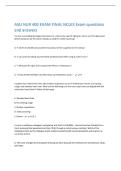 ASU NUR 400 EXAM FINAL NCLEX Exam questions  and answers 