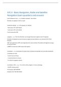 ATC 3 - Basic Navigation&comma; Radio and Satellite  Navigation Exam questions and answers 