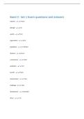 Band 3 - Set 1 Exam questions and answers 