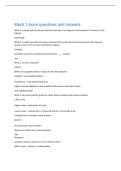 Block 1 Exam questions and answers 