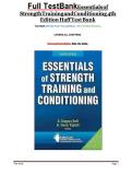 Full Test  BankEssentials  of  Strength  Training  and  Cond  itioning  4th  Edition  Haff  Test  Bank
