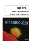 Test Bank for Prescott's Microbiology 12th Edition by Joanne M&period; Willey&comma; Kathleen M&period; Sandman&comma; Dorothy H&period; Wood&vert;9781264088393&vert; All Chapters 1-42&vert; LATEST