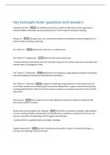 Key Concepts Exam questions and answers 