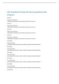 Lab Practical 3 Study Set Exam questions and  answers 