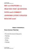 BIO 112 CHAPTERS 1-3 &vert; PRACTICE TEST  QUESTIONS WITH 100&percnt; CORRECT ANSWERS &vert; LATEST UPDATED RELEASE 2026
