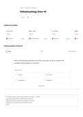 Pathophysiology Exam -3 QUESTIONS AND VERIFIED CORRECT ANSWERS 