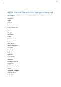 NALTC Material Identification Exam questions and  answers 