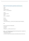 NUR 112 Final Exam questions and answers 