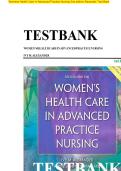 TEST BANK FOR Women's Health Care in Advanced Practice Nursing&comma; Second Edition 2nd Edition&comma; Kindle Edition by Ivy M&period; Alexander&period;ISNB&colon;978-0826190048 COMPLETE GUIDE ALL CHAPTERS COVERED 100&percnt; VERIFIED A&plus; GRADE ASSURED &excl;&excl;&excl;&excl;&excl; NEW LATEST UPDATE &excl;&excl;&excl;&excl;&excl;