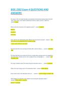 BIOL 2302 Exam 4 QUESTIONS AND ANSWERS