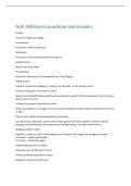 NUR 420 Exam1 questions and answers 