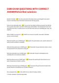 D389 EXAM QUESTIONS WITH CORRECT ANSWERS&sol;&sol;verified solutions 