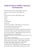 GCSE PE OCR 9-1 PAPER 1 Questions and Responses