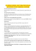 IT APPLICATIONS - D317 PRACTICE EXAM QUESTIONS WITH VERIFIED ANSWERS