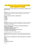 RAC DEVICES ACTUAL EXAM &num;3 QUESTIONS WITH VERIFIED ANSWERS