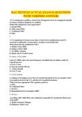 RAC DEVICES ACTUAL EXAM &num;2 QUESTIONS WITH VERIFIED ANSWERS