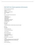 NUR 250 Test 2 Exam questions and answers 