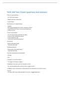 NUR 250 Test 2 Exam questions and answers 