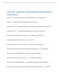 NUR 250 - Cognition&comma; Development Exam questions  and answers 