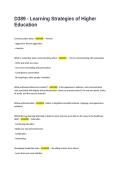 D389 - Learning Strategies of Higher Education