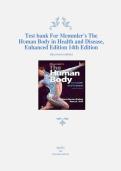 TEST BANK &ndash; Memmler&rsquo;s The Human Body in Health and Disease&comma; Enhanced 14th Edition &vert; Complete Verified Q&A &vert; 2025&sol;2026