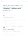 NUR 283 - Chapter 10 Blood and the Circulatory  System Disorders Exam questions and answers 