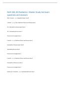 NUR 283&comma; B4 Pediatrics -Master Study Set Exam  questions and answers 