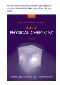 Student solutions manual to accompany atkins physical chemistry 10th edition by atkins peter william cady m p giunta