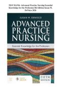TEST BANK- Advanced Practice Nursing Essential Knowledge for the Profession 5th Edition Susan M&period; DeNisco&period; Stuvia 2026