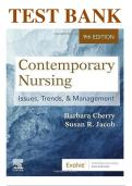 Contemporary Nursing&colon; Issues&comma; Trends&comma; & Management &lpar;9th Edition&rpar; by Barbara Cherry & Susan R&period; Jacob &mdash; Complete Test Bank
