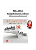Strategic Management &lpar;6th Edition&comma; 2024&rpar; by Frank T&period; Rothaermel &ndash; Test Bank &vert; Exam-Ready Questions with Complete Coverage &lpar;Chapters 1&ndash;12&rpar;