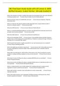 CRC Final Exam Study Guide with all Correct & 100&percnt; Verified Answers &vert;Latest Version &vert;Already Graded A&plus;