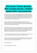 ATLS Version 10 Exam Questions With Complete Solution &vert; Verified &vert; Updated 2026 &vert; Guaranteed Pass